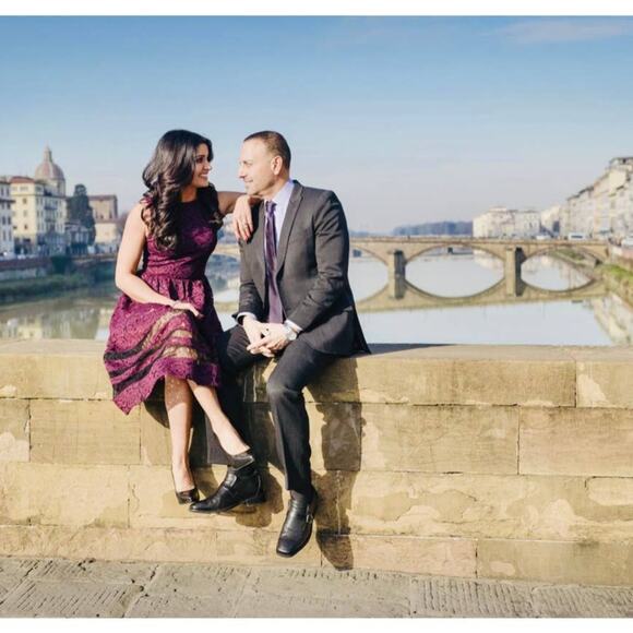 $650 ALICE & OLIVIA NWT Purple & Black Floral Lace Tiered Dress – Size 8 – RARE - Picture 9 of 15